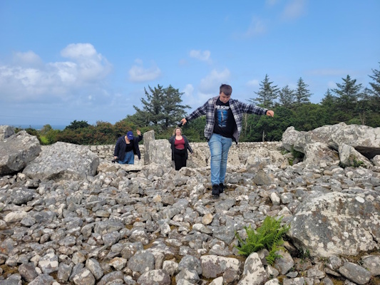 Family day at Creeveykeel Court Tomb